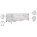 Meridian Michelle White Vegan Leather Sofa IMAGE 14