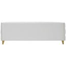  Meridian Michelle 90" White Vegan Leather Upholstered Sofa IMAGE 3