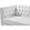  Meridian Michelle 90" White Vegan Leather Upholstered Sofa IMAGE 9