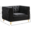  Manufacturer Color_Black -- Meridian Michelle Stationary Fabric Chair IMAGE 10
