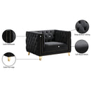 Manufacturer Color_Black -- Meridian Michelle Stationary Fabric Chair IMAGE 11