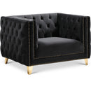  Manufacturer Color_Black -- Meridian Michelle Stationary Fabric Chair IMAGE 1