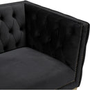  Manufacturer Color_Black -- Meridian Michelle Stationary Fabric Loveseat IMAGE 6