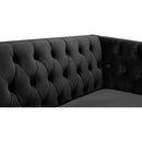  Manufacturer Color_Black -- Meridian Michelle Stationary Fabric Loveseat IMAGE 7
