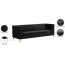  Manufacturer Color_Black -- Meridian Michelle Stationary Fabric Sofa IMAGE 11