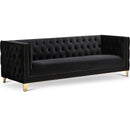  Manufacturer Color_Black -- Meridian Michelle Stationary Fabric Sofa IMAGE 1