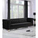  Manufacturer Color_Black -- Meridian Michelle Stationary Fabric Sofa IMAGE 2