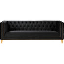 Manufacturer Color_Black -- Meridian Michelle Stationary Fabric Sofa IMAGE 3