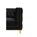  Manufacturer Color_Black -- Meridian Michelle Stationary Fabric Sofa IMAGE 4