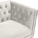  Manufacturer Color_Cream -- Michelle 90" Cream Velvet Upholstered Sofa IMAGE 6