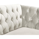  Manufacturer Color_Cream -- Michelle 90" Cream Velvet Upholstered Sofa IMAGE 7