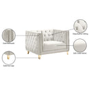 Meridian Michelle Cream Velvet Chair IMAGE 10