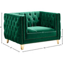  Manufacturer Color_Green -- Michelle Green Velvet Upholstered Chair IMAGE 10