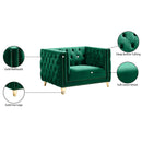  Manufacturer Color_Green -- Michelle Green Velvet Upholstered Chair IMAGE 11
