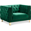  Manufacturer Color_Green -- Michelle Green Velvet Upholstered Chair IMAGE 1