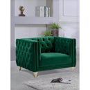  Manufacturer Color_Green -- Michelle Green Velvet Upholstered Chair IMAGE 2