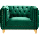  Manufacturer Color_Green -- Michelle Green Velvet Upholstered Chair IMAGE 3