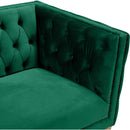  Manufacturer Color_Green -- Michelle 66" Green Velvet Upholstered Loveseat IMAGE 6