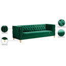  Manufacturer Color_Green -- Michelle 90" Green Velvet Upholstered Sofa IMAGE 11