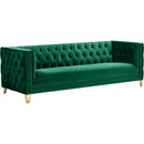Meridian Michelle Stationary Fabric Sofa 652Green-S IMAGE 1