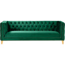  Manufacturer Color_Green -- Michelle 90" Green Velvet Upholstered Sofa IMAGE 3