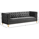  Manufacturer Color_Grey -- Michelle 90" Grey Velvet Upholstered Sofa IMAGE 10