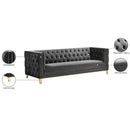 Meridian Michelle Grey Velvet Sofa IMAGE 11