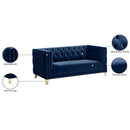  Manufacturer Color_Navy -- Michelle 66" Navy Velvet Upholstered Loveseat IMAGE 11