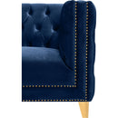  Manufacturer Color_Navy -- Michelle 66" Navy Velvet Upholstered Loveseat IMAGE 4