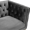  Manufacturer Color_Grey -- Michelle Grey Velvet Upholstered Chair IMAGE 6
