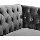  Manufacturer Color_Grey -- Michelle Grey Velvet Upholstered Chair IMAGE 7