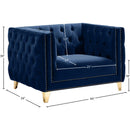  Manufacturer Color_Navy -- Michelle Navy Velvet Upholstered Chair IMAGE 10
