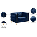  Manufacturer Color_Navy -- Michelle Navy Velvet Upholstered Chair IMAGE 11