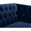  Manufacturer Color_Navy -- Michelle Navy Velvet Upholstered Chair IMAGE 7