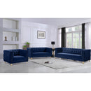  Manufacturer Color_Navy -- Michelle Navy Velvet Upholstered Chair IMAGE 8