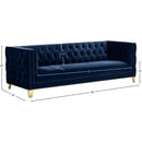  Manufacturer Color_Navy -- Michelle 90" Navy Velvet Upholstered Sofa IMAGE 10