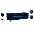  Manufacturer Color_Navy -- Michelle 90" Navy Velvet Upholstered Sofa IMAGE 11