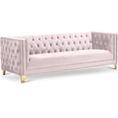  Manufacturer Color_Pink -- Michelle 90" Pink Velvet Upholstered Sofa IMAGE 1