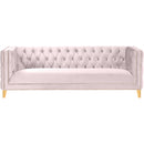  Manufacturer Color_Pink -- Michelle 90" Pink Velvet Upholstered Sofa IMAGE 3