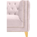  Manufacturer Color_Pink -- Michelle 90" Pink Velvet Upholstered Sofa IMAGE 4