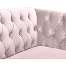  Manufacturer Color_Pink -- Michelle 90" Pink Velvet Upholstered Sofa IMAGE 6