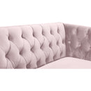  Manufacturer Color_Pink -- Michelle 66" Pink Velvet Upholstered Loveseat IMAGE 7