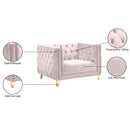  Manufacturer Color_Pink -- Michelle Pink Velvet Upholstered Chair IMAGE 11