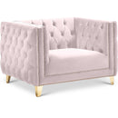  Manufacturer Color_Pink -- Michelle Pink Velvet Upholstered Chair IMAGE 1