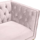  Manufacturer Color_Pink -- Michelle Pink Velvet Upholstered Chair IMAGE 6
