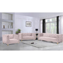  Manufacturer Color_Pink -- Michelle Pink Velvet Upholstered Chair IMAGE 8