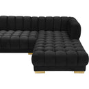  Manufacturer Color_Black -- Meridian Gwen Fabric 3 pc Sectional IMAGE 11
