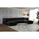  Manufacturer Color_Black -- Meridian Gwen Fabric 3 pc Sectional IMAGE 4