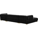  Manufacturer Color_Black -- Meridian Gwen Fabric 3 pc Sectional IMAGE 5