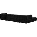  Manufacturer Color_Black -- Meridian Gwen Fabric 3 pc Sectional IMAGE 6